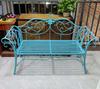 Silla doble de jardín estilo europeo silla de hierro asiento de ocio para exteriores banco de parque silla para patio interior silla para balcón