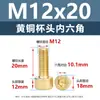 Tornillos de Cabeza Cúpula de Latón con Cuadro Hexagonal Tornillos para Máquina de Cabeza Cilíndrica de Latón Tornillos de Cobre Extendido M3M5M6M8M10M12