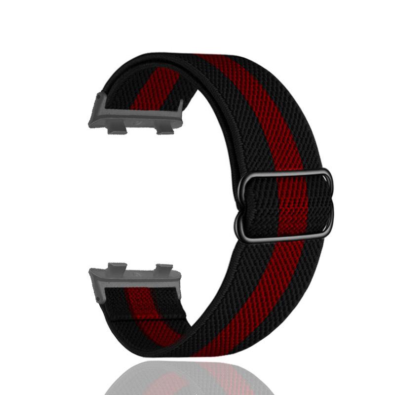 OPPO watch 弹力表带 黑红黑