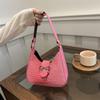 Bolso de mano de alta gama con lazo para mujer, nuevo bolso bandolera con cadena de primavera 2024, mini bolso de hombro tipo bandolera.