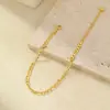 Pulseira de Corrente Dourada Personalizada com Cruz de Prata S925 Transfronteiriça para Mulheres, Estilo Europeu e Americano, Joia de Nicho Corrente Cubana Empilhável