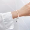 Pulseira de Pérolas para Mulheres Prata de Lei S925 Luxo Leve Moda Versátil Elegante Pulseira de Contas Prateadas em Estoque