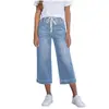 2026 Amazon, Calça Capri Jeans Popular, Lavagem Desgastada, Calça Casual, Versátil e Estilosa