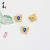 Cuentas Espaciadoras Nube con Perla Incrustada de Oro de 18K Cadena Hueca para Ropa Accesorios Cuentas Sueltas Pulsera Collar DIY Estilo Chino Moderno