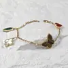 26 Novos Modelos de Anéis de Borboleta Azul Lápis Lazúli, Anel Aberto da Sorte Estilo Van Cleef Ouro V, Artesanato de Precisão CNC, Banhado a Ouro 18K, Conserva a Cor