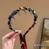 Faixa de Cabeça com Fita Floral para Mulheres, de Alta Qualidade, Estilosa, Presilha de Cabelo da Moda, Grampo e Lenço Integrados para Tranças, Faixa de Cabeça para Testa Alta, Acessório de Cabelo