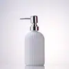 Botella de Lavado de Manos de Rayas Verticales de Alta Calidad, Vidrio Espeso, Botella Dispensadora Multifuncional para Loción y Gel de Ducha, Botella de Vidrio Resistente a la Humedad y al Calor