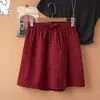 Pantalones Cortos de Trabajo Grises de Secado Rápido para Mujer, Nuevo Estilo Verano 2026, Cintura Alta, Corte Holgado, Diseño Adelgazante, Pantalones Cortos de Largo Medio en Línea A