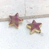 23mm Xadrez Estrela de Cinco Pontas Retrô Maillard Contas Perfuradas DIY Pulseira Colar Acessórios de Joias Acrílicas