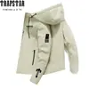 Jaqueta Fina de Primavera e Outono Transfronteiriça Cor Sólida Jaqueta Estampada Tendência Nova Casual Esportiva Jaqueta Masculina de Comércio Exterior