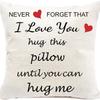 Funda de almohada estilo americano para el Día de San Valentín Lino Decoración de boda Funda de cojín Funda de almohada de amor Letras en inglés Almohada transfronteriza