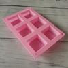 Molde Quadrado de Silicone para Sabão 6 Peças Bandeja de Gelo para Sorvete Molde para Bolo Molde para Bolo de Arroz Aroma Molde para Pirulito de Chocolate