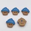 Fornecimento spot de fábrica botão duplo fofo sorvete dois botões de olho suéter infantil desenho animado bolo botões de plástico