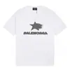 Camiseta de Verano Cruzada Bale25Ss Nuevo Estilo 260g Algodón Peinado Puro Hilo Doble Logo Impreso Lujo Accesible para Hombre y Mujer Manga Corta