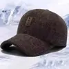 Chapéu Lei Feng para homens, chapéu de algodão de inverno para meia-idade e idosos, chapéu de ciclismo com proteção para as orelhas ao ar livre, chapéu de esqui à prova de frio com forro de fleece, chapéu quente atacado