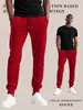 Pantalones deportivos ajustados para hombre transfronterizos, cómodos pantalones largos atléticos de punto, disponibles en tallas grandes y múltiples colores, listos para venta al por mayor y personalización de marca privada