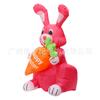 Lindo conejo de 1,2 m con rábano para el Día de Pascua transfronterizo, decoraciones inflables luminosas para exteriores para fiestas navideñas.