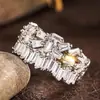 Tiktok Combinación Geométrica de Trapecio Disposición Lujo Ligero Elegante para Viajar Anillo Anillo Abierto de Nicho