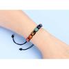 Nuevo Producto Transfronterizo Pulsera Tejida de Ágata de Piedra Natural Colorida de Forma Aleatoria Pulsera de Ágata de Piedra Natural Colorida