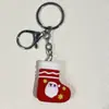 Nuevo Llavero de Muñeco de Navidad Árbol de Navidad Papá Noel Calcetines de Navidad Hebilla Plateada Accesorios Adornos Colgante Hebilla Plateada
