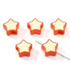 Pintura en Aerosol Acrílica de 16 mm Goteando Agujero Grande Estrella de Cinco Puntas Pulsera Colgante Hecha a Mano DIY Materiales para Accesorios de Joyería