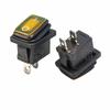 Kcd 0.05kg Pin Amarillo Impermeable Interruptor en Forma de Barco de 2 Pines 2 Velocidades Interruptor de Palanca Amarillo Impermeable Interruptor Impermeable