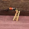 Sección de Bambú Paso a Paso Elevación Llavero Colgante Accesorios Joyería para Hombres y Mujeres Decoración Colgante de Llave Sección de Bambú Escalera
