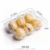 Kiwi fruta kiwi fruta caja de embalaje desechable cuatro seis caja de plástico transparente caja de fruta caja de embalaje engrosada