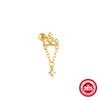 Venta Caliente Entrada Lujo Nicho Twist Ball Espiral Perforación Pendientes Plata S925 Chica Zirconia Lazo Hélice Hueso Oreja Clavo