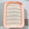 Molde Casero DIY de Silicona de Seis Enlaces con Tapa, Molde para Hot Dogs, Molde de Silicona para Jamón para Hornear Cocina