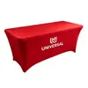 Funda de mesa elástica con espalda descubierta, mantel, funda de mesa rectangular práctica, stand de exposición, actividad, mantel elástico para exteriores