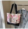 Bolsa de Hombro tipo Tote de Lona Transfronteriza para Mujer, Gran Capacidad, Nuevo Versátil Otoño e Invierno 2026, Bolsa para Clase de Estudiante Universitario
