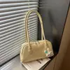 Bolso Boston de Lunares Moda Coreana Modelo Nuevo 2026 Simple Versátil Gran Capacidad Bolso de Hombro para Axila Mate para Mujer