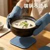 Guantes flexibles multi-color resistentes al desgaste y al calor para uso doméstico, al por mayor, en stock, guantes gruesos para horno de cocina y repostería