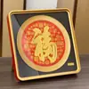 Adornos de Carácter de Fortuna, Artesanías de Lámina de Oro de Tendencia Nacional Estilo Chino, Pinturas Decorativas, Recuerdos, Regalos Corporativos de Seguros para Transmisiones en Vivo