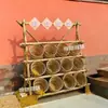 Suporte de Exibição para Tiro com Arco ao Ar Livre, Estrutura de Bambu Estilo Tang, Estrutura de Fundo, Estrutura de Exibição para Eventos em Shopping, Estrutura de Bambu para Feira de Festival no Jardim