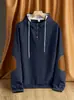 Sudadera Casual Gruesa de Jacquard de Color Sólido con Capucha Bordada para Hombre, Otoño e Invierno, para Amazon Europeo y Americano Transfronterizo
