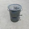 Estufa de carbón ignífuga de placa de acero engrosada comercial, quemador de carbón, estufa de combustión de carbono, estufa de ignición y arranque de carbón para puestos y restaurantes