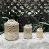 Novas lanternas de bambu podem ser usadas como lanternas altas, iluminação em gaiola de bambu, decorações puramente tecidas à mão para feriados, casamentos e casa