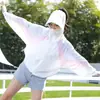 2025 Novo Tecido de Seda de Gelo Gola Alta Proteção Solar Roupas Verão Femininas Tops Respiráveis Slim Top Fino Anti-UV Roupas de Proteção Solar