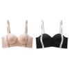 Ropa interior sin costuras de soporte suave para mujer, pecho pequeño push-up llamativo, pecho grande antisagging, copa completa redonda