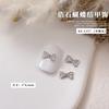 Celebridad de Internet Uñas con Lazo Joyería de Circonita Nueva Entrada Color de Larga Duración Metal Diamante Perla Broca para Uñas Accesorios Terminados