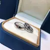 Anel Rotativo Baojia em Prata de Lei 925 Banhado a Ouro 18K Sete Diamantes Diamante Único Anel Rotativo Totalmente Diamantado Versão Alta
