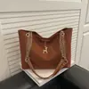 Textura de Alta Gama Retro Moda de Primavera 2026 Versátil Gran Capacidad Bolso de Hombro Tote Simple Transfronterizo