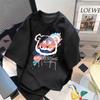 Venta al por mayor del fabricante Tendencia Verano Estilo Americano Estampado de Texto Patrón Manga Corta Versátil Moda Holgado Cuello Redondo Top para Hombre
