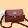 Bolsos para Mujer 2026 Nuevo Estilo Versátil Bolso de Hombro de Cuero Suave para Señoras de Mediana Edad Bolso Cruzado de Moda