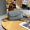 Bolso de Mujer de Cuero Genuino Diseño Nicho Patrón Cocodrilo Alta Gama Transfronterizo para Viajes Pequeño Bolso Cuadrado Moderno Combinable Bolso Bandolera de Hombro