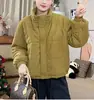 Ins estilo coreano pana dulce suelta algodón chaqueta mujeres 2026 invierno cálido corta versátil abrigo algodón chaqueta acolchada algodón prenda exterior