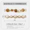 Accesorios Decorativos de Metal para Zapatos de Cuero de Mujer, Hebillas para Zapatos de Cadena de Perlas Incrustadas con Pedrería, Accesorios Individuales para Zapatos, Adornos de Hebilla de Cuero para Zapatos