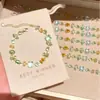 Amor de Verano~ Pulsera de Diamantes Brillantes Caramelo de Lima Dopamina Dulce Fresca Lujo Ligero Exquisita Gama Alta Versátil Accesorio de Mano
